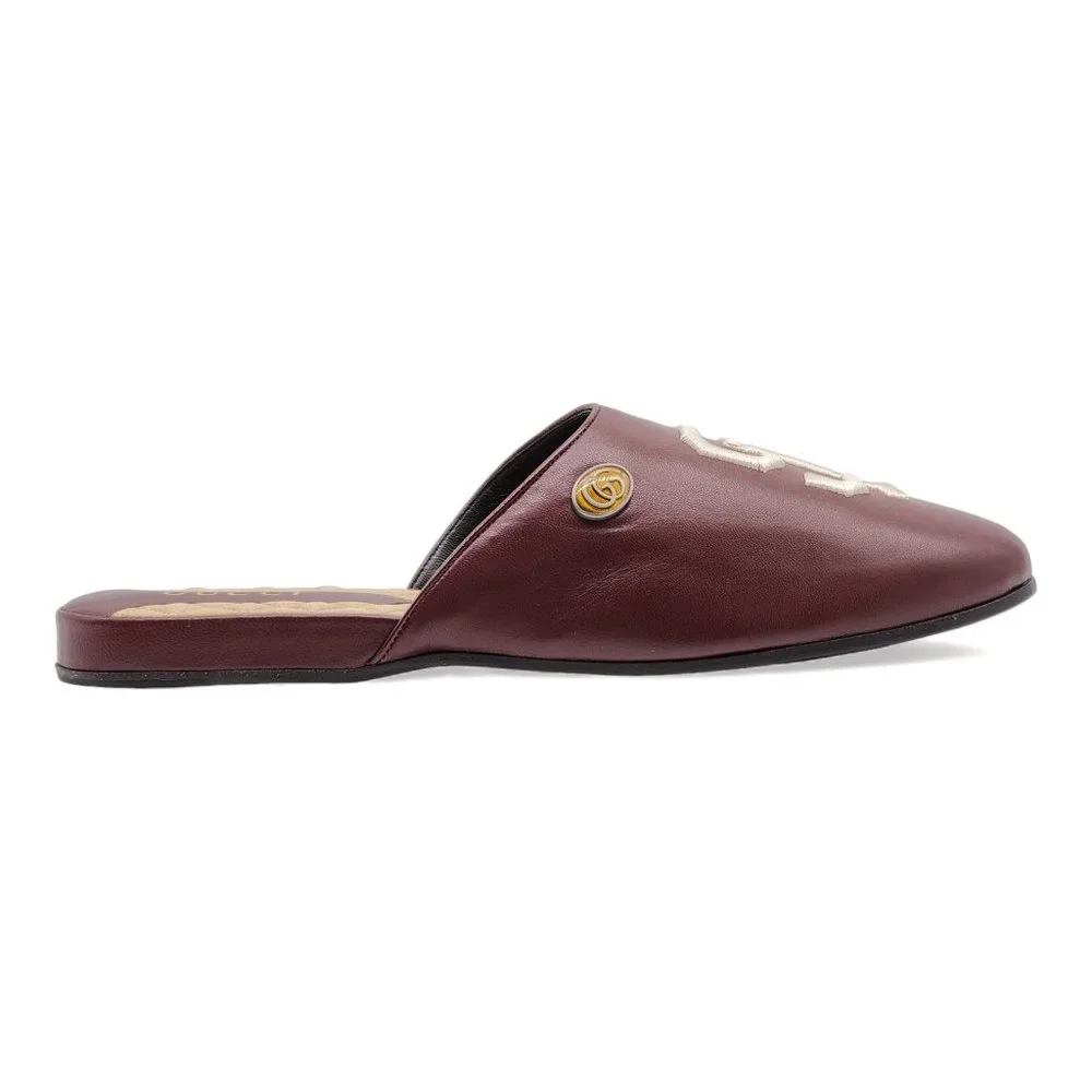 Gucci x SF Giants MLB Leather Open Slip On Loafers - NWB